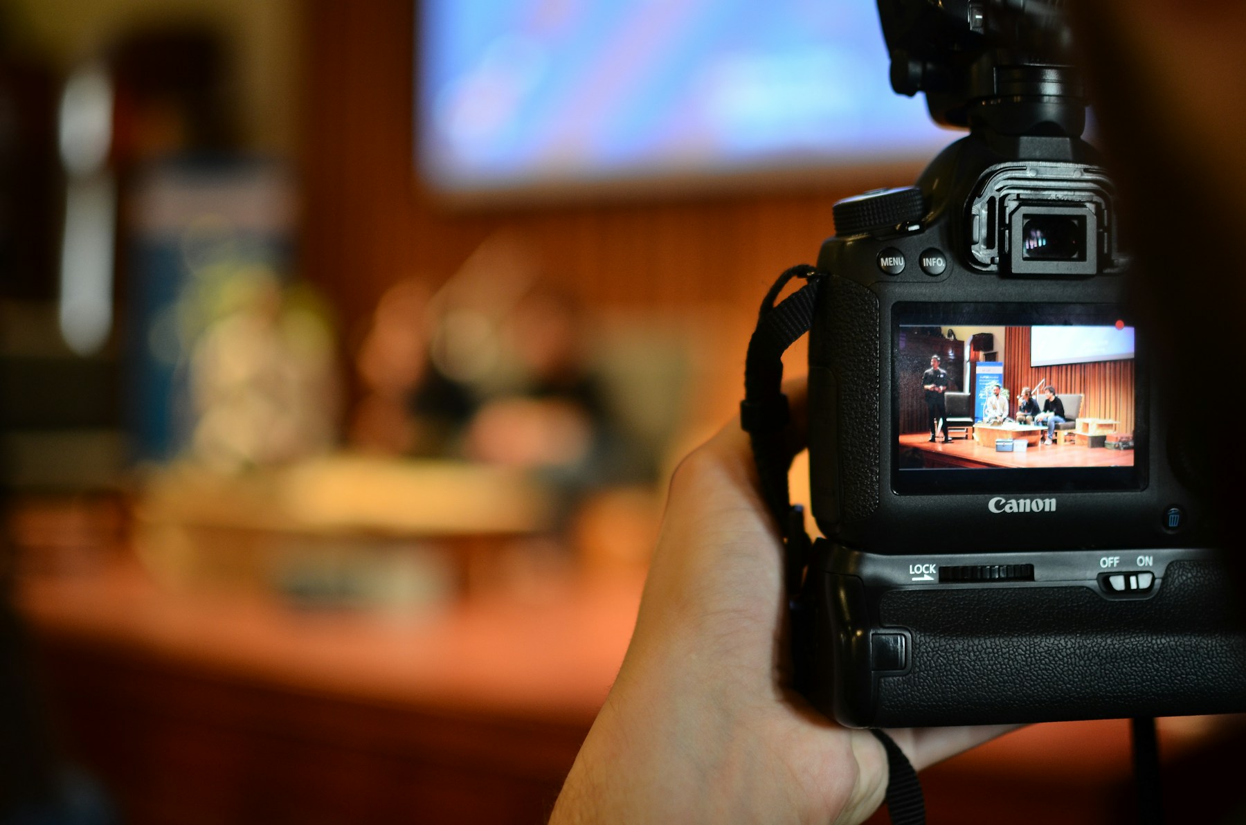 Camera covering a live event